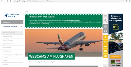 Klick zur Webcam am Flughafen Stuttgart